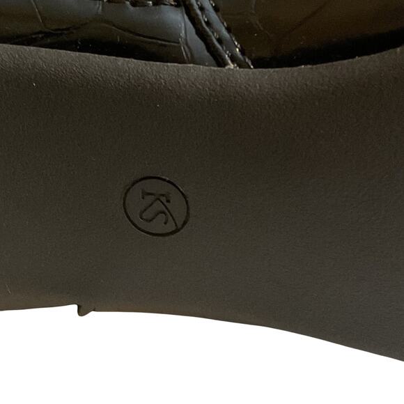 Karen Scott Boots Women Black SZ 7.5M Hanna Croc Wide-Calf Knee High Silver - Picture 13 of 15